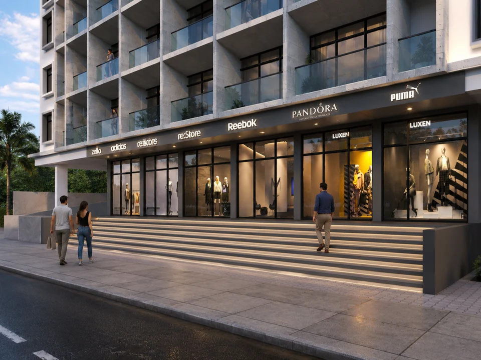 Ground-level retail convenience